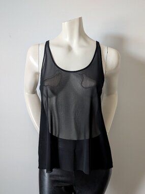 Wilfred Free by Aritzia - Black Semi-Sheer Tank Top - Size M